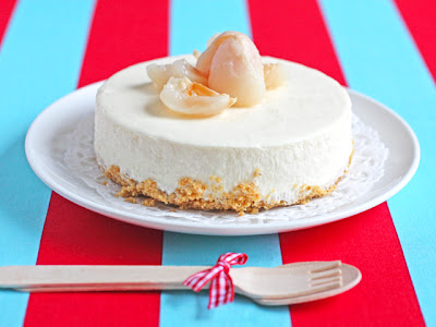 No-Bake Lychee Cheesecake